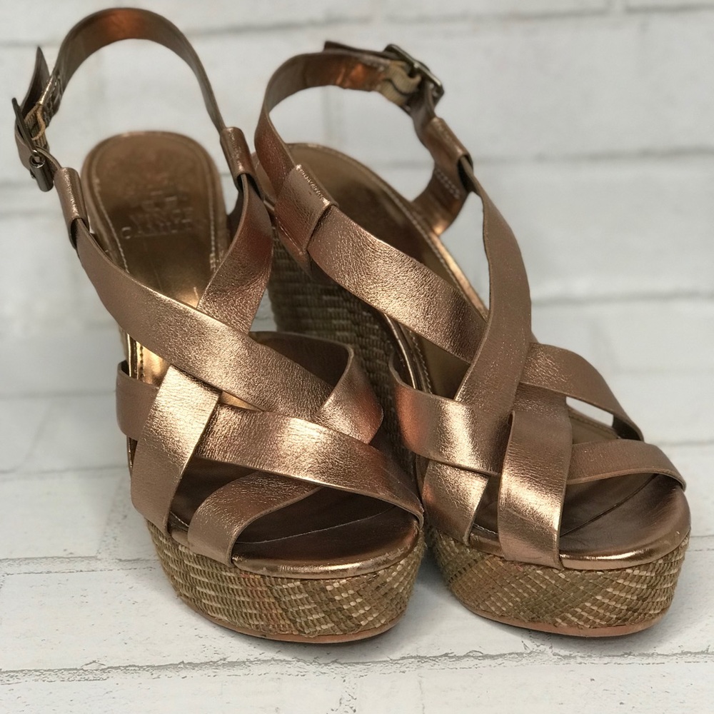 Vince Camuto Metallic Hattie Wedge Sandal